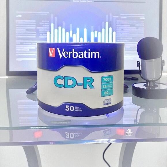 Verbatim New & Unopened Blank CD-R 50 Pack 80 Minute 52x Speed 700 MB - Picture 1 of 5